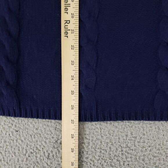 Banana Republic Sweater Womens Extra Large Blue Cable Knit XL Cashmere Wool - Picture 9 of 12